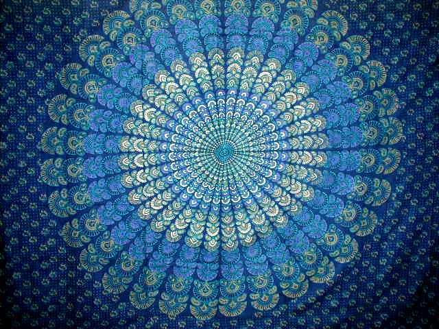 Sanganeer Peacock Tapestry
