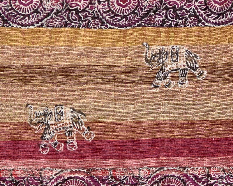 Striped Paisley & Elephant Tapestry