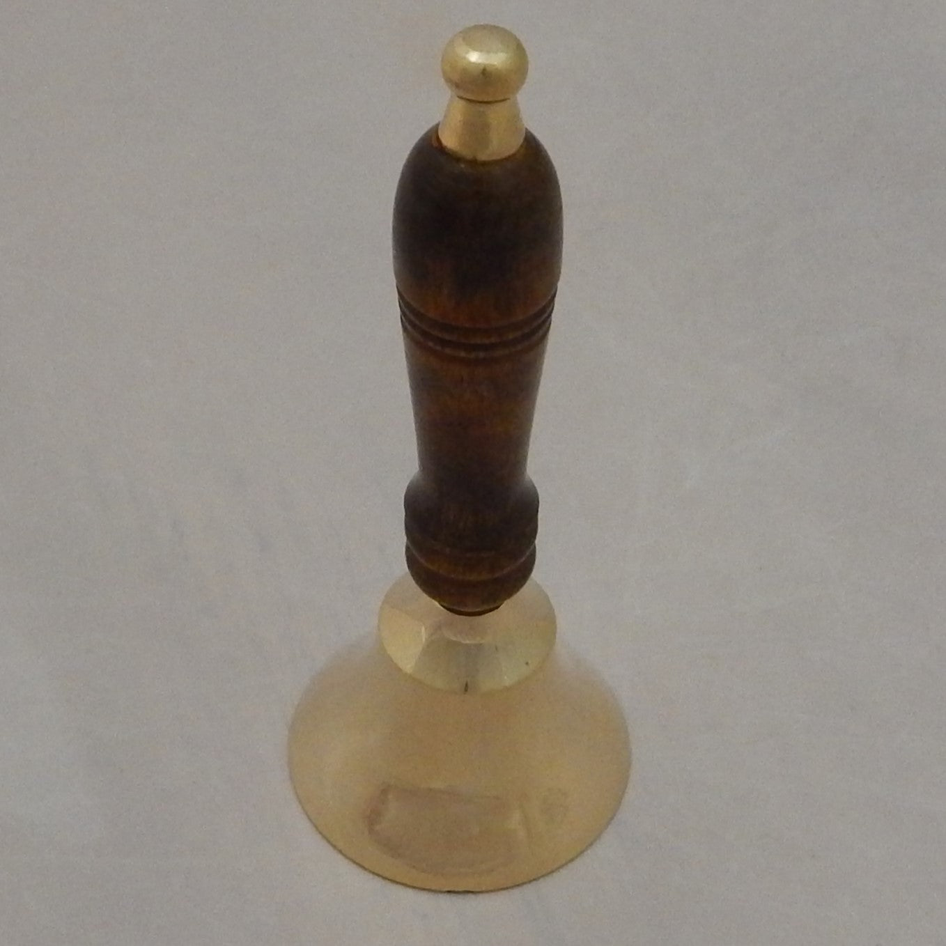 6-Inch Wooden Handle Brass Bell