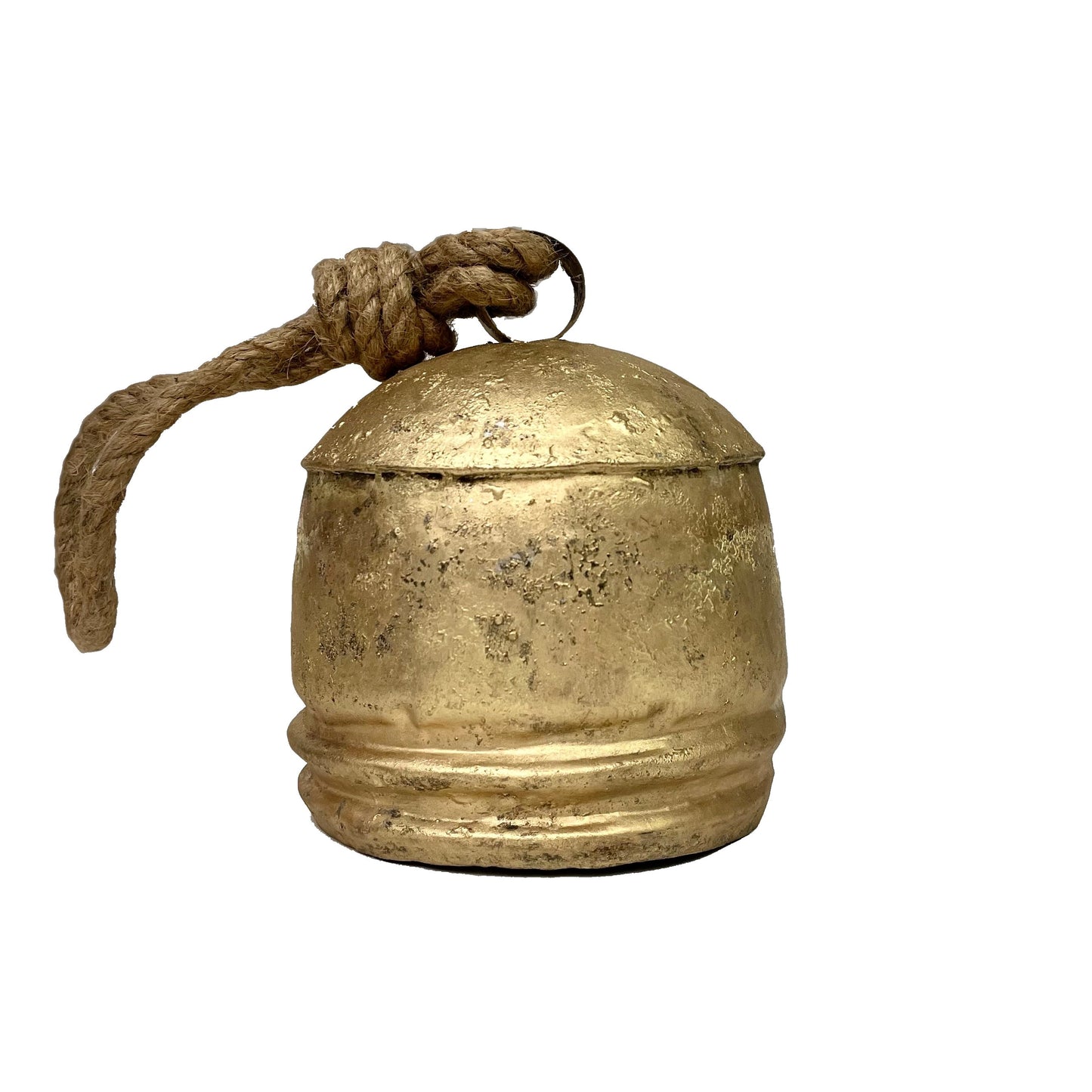Large Dome Tin Temple Bell with Wooden Ringer