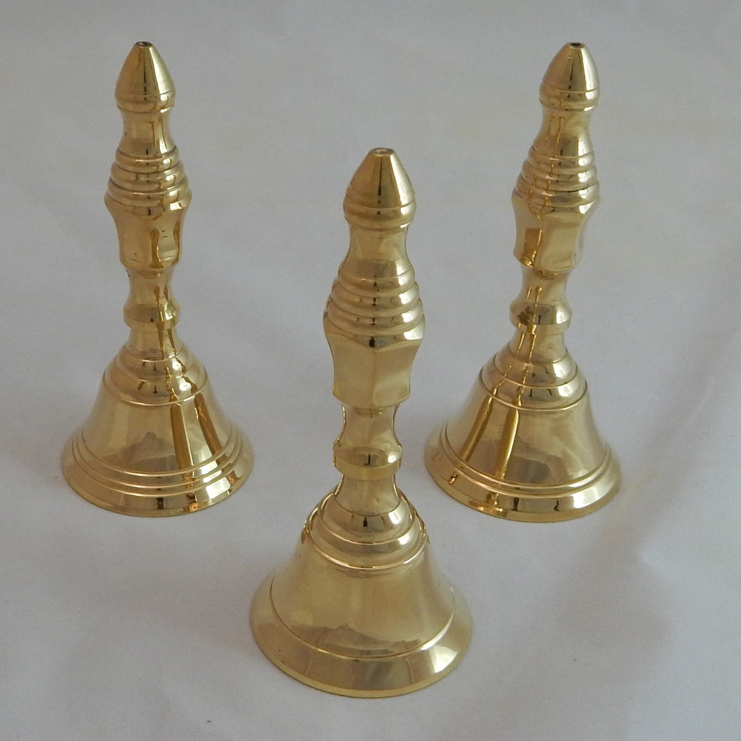 Set of Three Brass Handbells