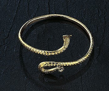 Textured White Metal Snake Armlet - Bold & Edgy Accessory