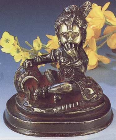 Brass Baby Krishna Statue