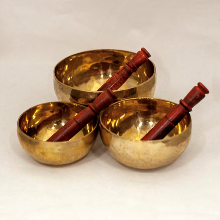 Seven-Metals Singing Bowl Set With Mallets
