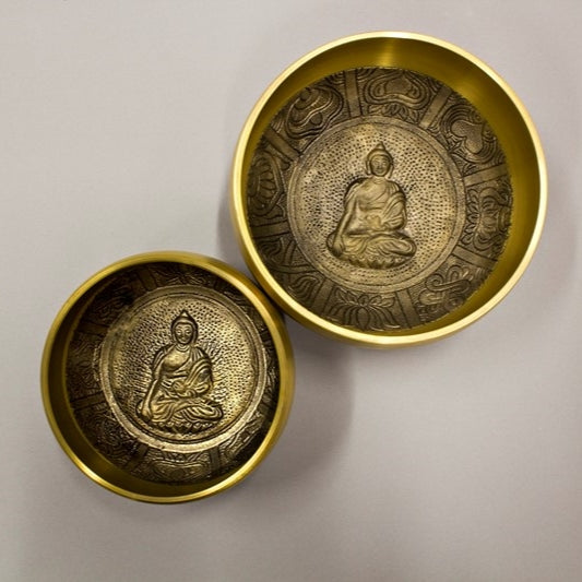 7-Metals Buddha Singing Bowls with Mallets