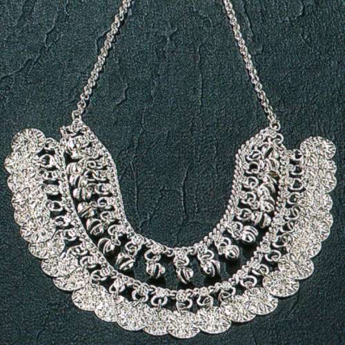 Silver 20-Inch Necklace with Coin Charms - Trendy & Versatile Accessory