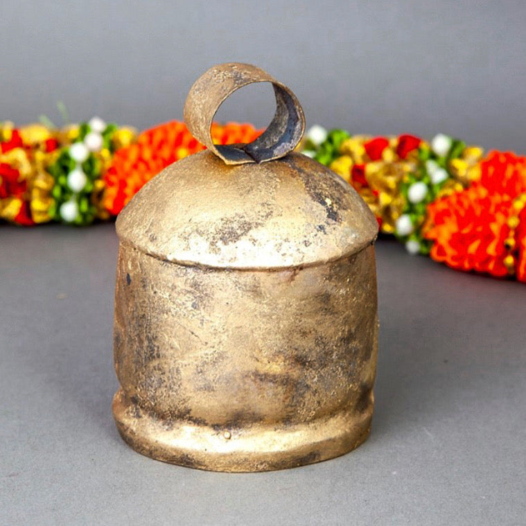 Dome Tin Bell with Wooden Striker, 4" x 3"