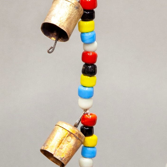 Tin Bell & Bead Cord Wind Chime