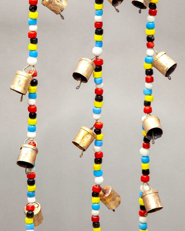 Tin Bell & Bead Cord Wind Chime