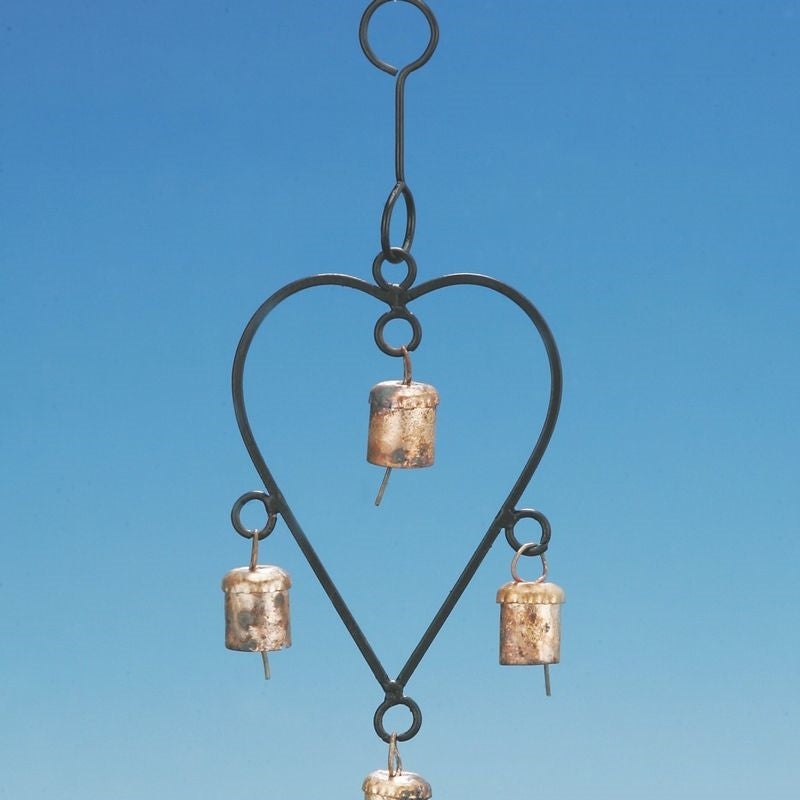 Iron Heart Chime with Four Bells