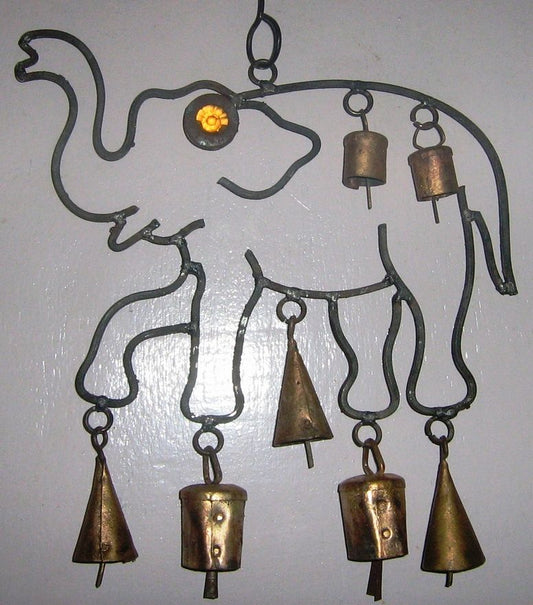 Elephant Tin Bell Wind Chime