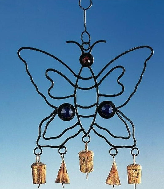 Iron Butterfly Glass Wind Chime