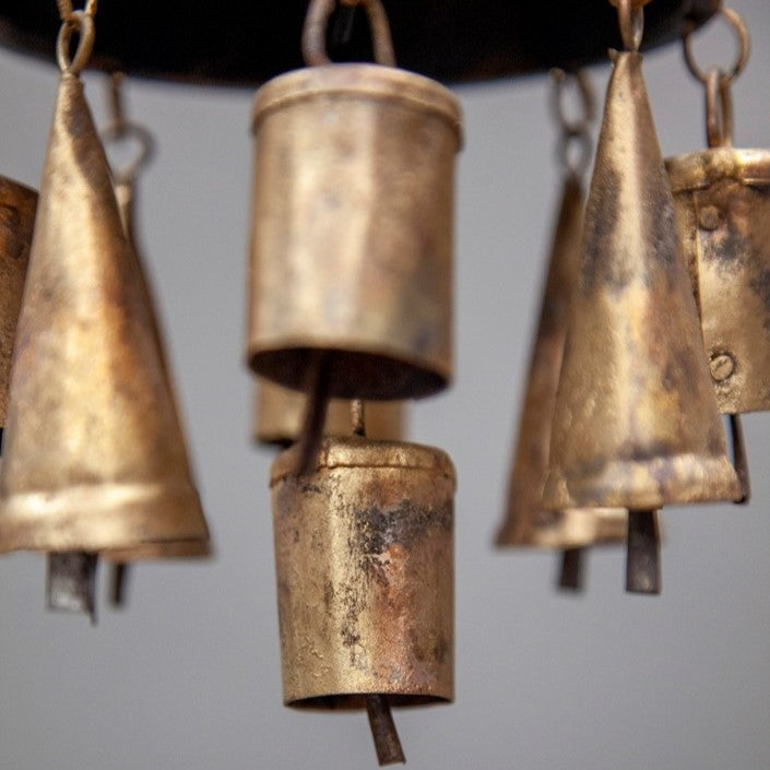 Tin Cone Chime With 9 Bells