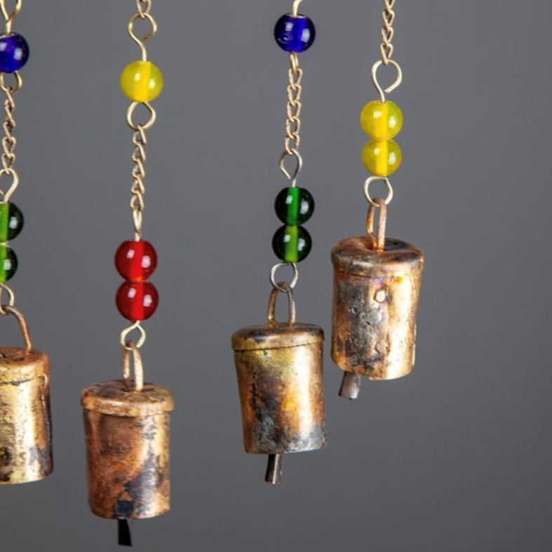 Glass Bead & Bell Wind Chime