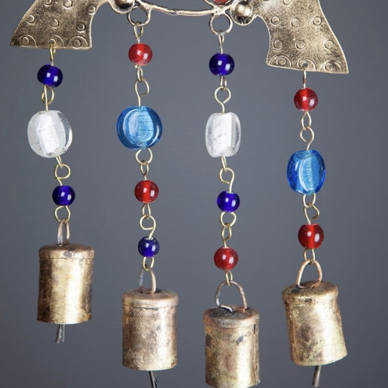 Glass Bead & Tin Bell Wind Chime
